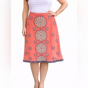 FEI / ANTHROPOLOGIE | Beaded & Embroidered Skirt